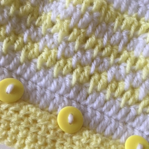 Crochet Beanie / hat /tam with buttons - Picture 2 of 5